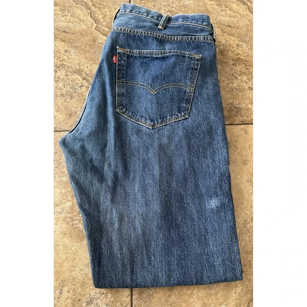Vintage Levis Jeans Mens 40x34 Blue Denim 501xx Button Fly Red Tag,